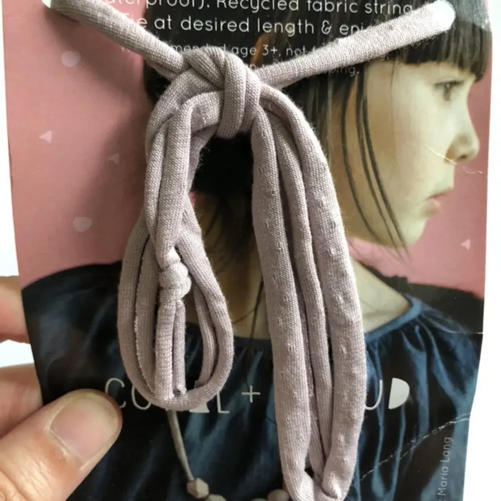 New Coral & Cloud Handmade Wooden Necklace